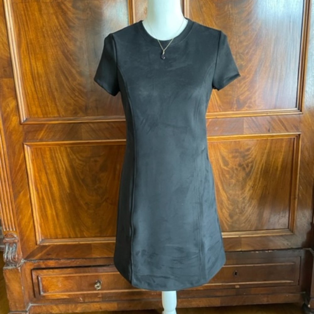 Vegan suede Banana Republic little black dress